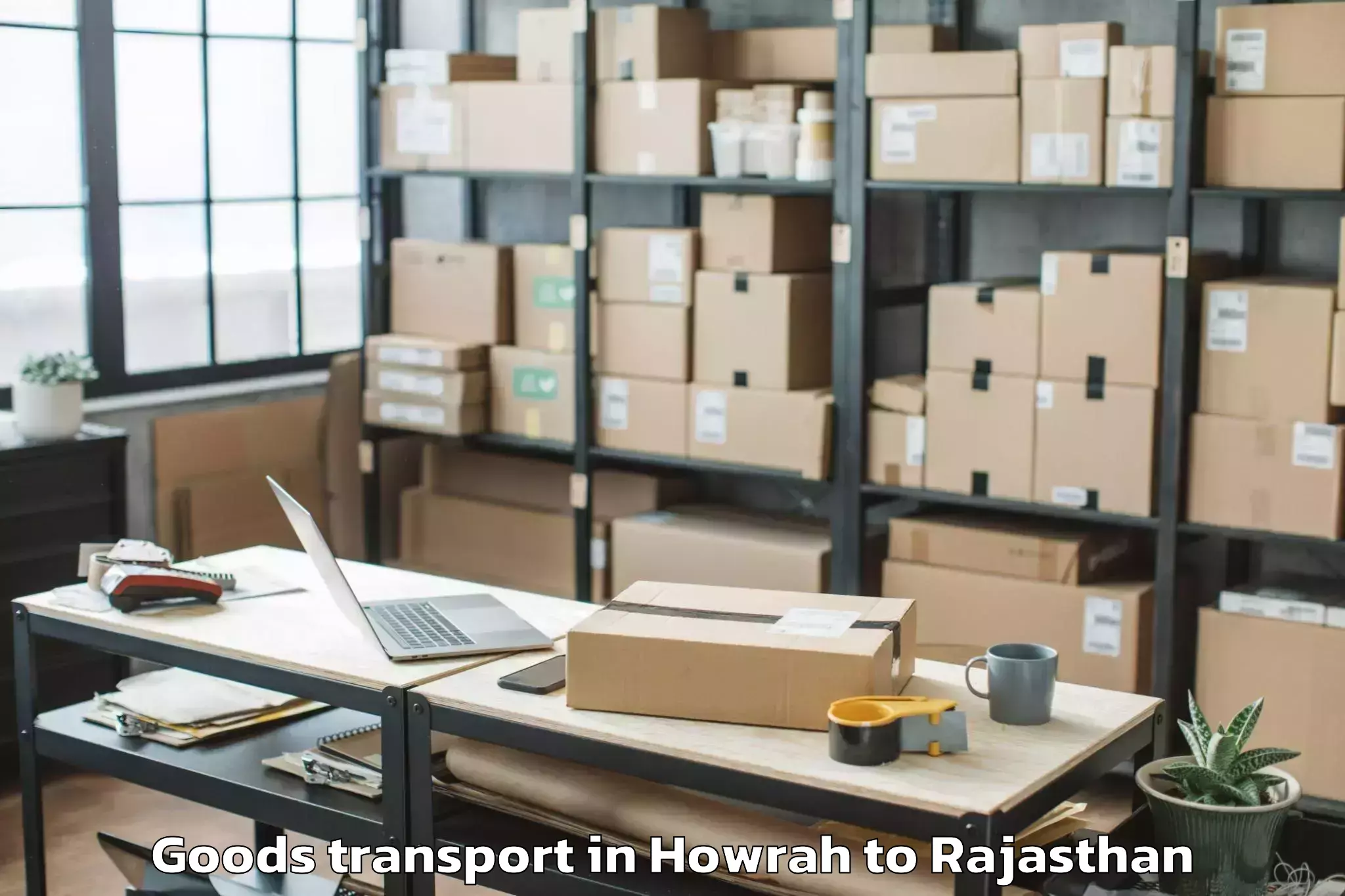 Easy Howrah to Kherwara Goods Transport Booking